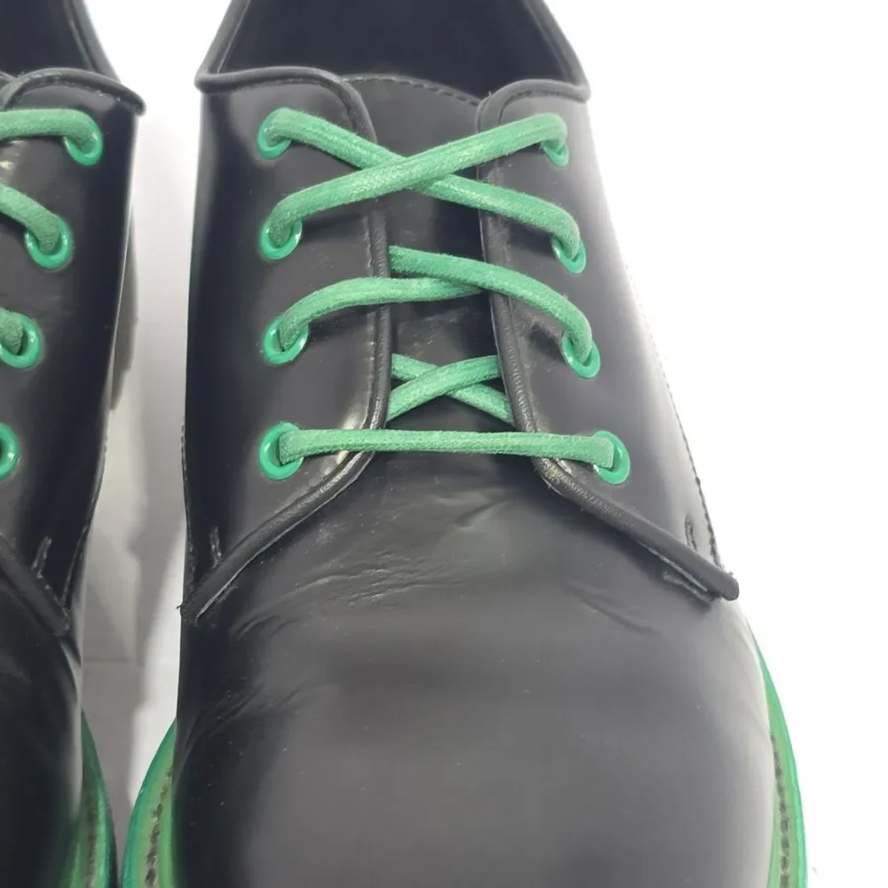 Dirk Bikkembergs Chunky Derby Shoe Goodyear Welt Mens Size 11 EU44 Black/Green